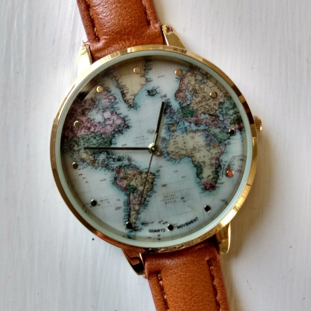 World Map Face Watch